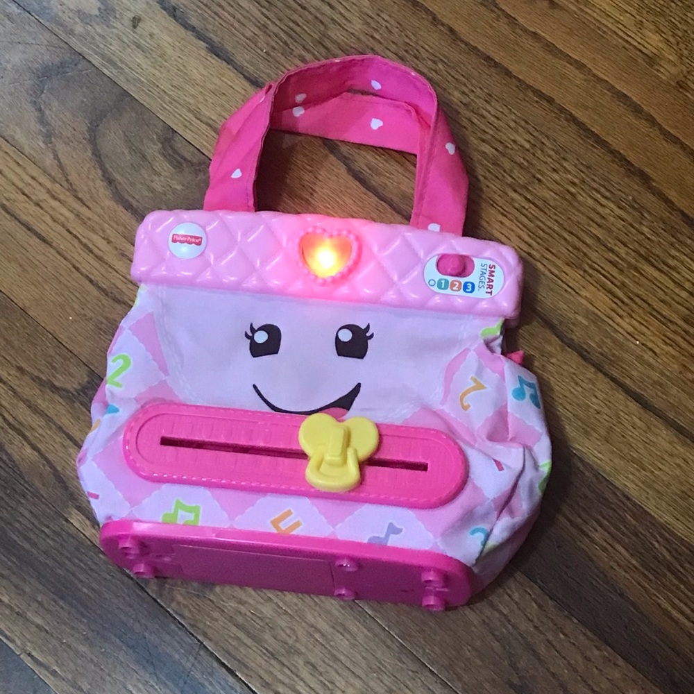 Fisher-Price Baby Toddler Toy Laugh Learn My Smart Purse Lights & Learning Sound - Picture 4 of 10